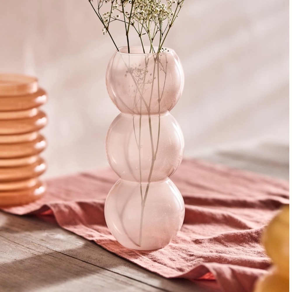 Pink stack spherical Vase - Picture 2 of 9